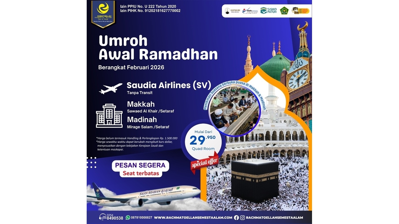 Umrah Awal Ramadhan 2026