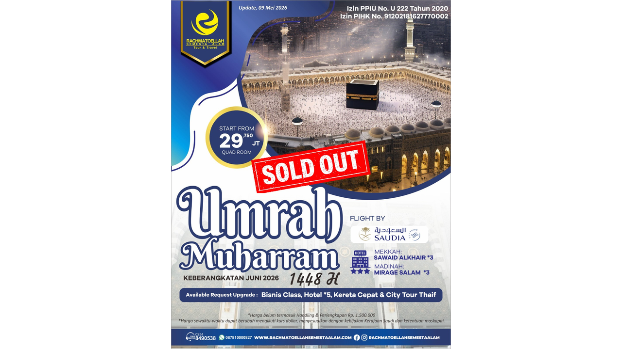 Umrah Muharram 1448 H / Juni 2026